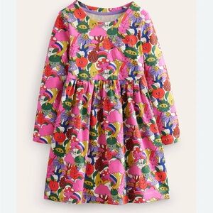 Mini Boden dress 3-4yrs pink and veggie